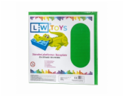 L-W Toys Velká podložka na stavění 50x50 bodů zelená