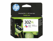 HP 302XL - 8 ml - Vysoká výtěžnost - barva (azurová, purpurová, žlutá) - originální - inkoustová cartridge - pro Deskjet 1110, 21XX, 36XX; ENVY 45XX; Officejet 38XX, 46XX, 52XX