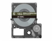 Epson LabelWorks LK-5QWJ - Bílá na matné khaki - Role (1,8 cm x 8 m) 1 kazeta/y závěsný box - pásková kazeta - pro LabelWorks LW-C410, LW-C610