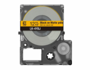Epson LabelWorks LK-4YBJ - Černá na matné žluté - Role (1,2 cm x 8 m) 1 kazeta/y závěsný box - pásková kazeta - pro LabelWorks LW-C410, LW-C610