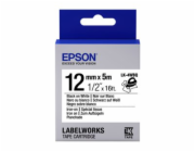 Epson LabelWorks LK-4WBQ - Černá na bílé - Role (1,2 cm x 5 m) 1 kazeta/y páska nálepek - pro LabelWorks LW-1000, 300, 400, 600, 700, 900, K400, Z5000, Z5010, Z700, Z710, Z900