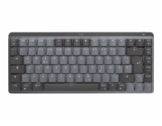 Logitech Master Series MX Mechanical Mini - Klávesnice - podsvícená - bezdrátový - Bluetooth LE - QWERTY - Skandinávské (dánština/finština/norština/švédština) - klávesový spínač: Clicky - grafit