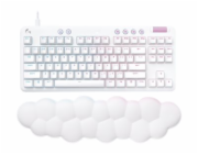 Logitech G G713 - Klávesnice - bez numerické klávesnice - podsvícení - USB - AZERTY - francouzská - klávesový spínač: Tactile - bílá