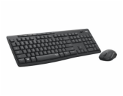 Logitech MK295 Silent - Klávesnice a sada myši - bezdrátový - 2.4 GHz - portugalská - grafit