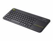 Logitech Wireless Touch Keyboard K400 Plus - Klávesnice - s touchpad - bezdrátový - 2.4 GHz - QWERTZ - maďarská - černá