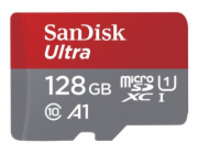 SanDisk Ultra - Paměťová karta flash (adaptér microSDXC na SD zahrnuto) - 128 GB - A1 / UHS-I U1 / Class10 - microSDXC UHS-I