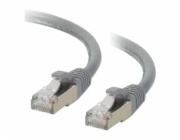 C2G Cat6a Booted Shielded (STP) Network Patch Cable - Patch kabel - RJ-45 (M) do RJ-45 (M) - 3 m - STP - CAT 6a - lisovaný, provedení bez hrbolků, licna - šedá