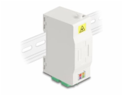 Delock - Propojovací box z optického vlákna - s držákem spoje, 4 x LC duplexní spojka - montáž na kolejnici DIN - bílá