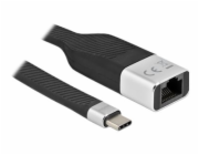 Delock - Síťový adaptér - USB-C 3.2 Gen 1 - Gigabit Ethernet - černá, stříbrná