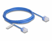 Delock - Patch kabel - RJ-45 (M) krátký do RJ-45 (M) krátký - 2 m - 2.6 mm - UTP - CAT 6 - ultra-tenký - modrá