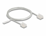 Delock - Patch kabel - RJ-45 (M) krátký do RJ-45 (M) krátký - 1 m - 2.6 mm - UTP - CAT 6 - lisovaný, ultra-tenký - šedá