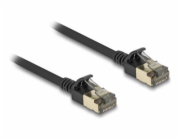 Delock - Síťový kabel - RJ-45 (M) do RJ-45 (M) - 5 m - 4.5 mm - FTP - CAT 8.1 - neobsahuje halogen, provedení bez hrbolků, tenký - černá