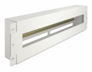 Delock - Jisticová lišta s krytem - montáž na kolejnici DIN - šedá - 3U - 19"