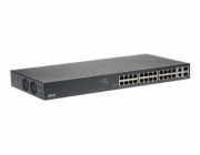 Axis T8524 PoE+ Network Switch - Přepínač - řízený - 24 x 10/100/1000 (PoE+) + 2 x combo Gigabit SFP (uplink) - desktop, Lze montovat do rozvaděče - PoE+ (370 W) - pro AXIS A1610, C1410, D3110, M3067,
