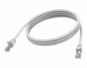 Vision - Patch kabel - RJ-45 (M) do RJ-45 (M) - 1 m - 6.2 mm - STP - CAT 6a - lisovaný, provedení bez hrbolků - bílá