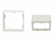 Panduit MINI-COM French Faceplate Kit - Kryt zásuvky - arktická bílá - 2 porty