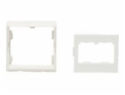 Panduit MINI-COM - Kryt zásuvky - arktická bílá - 2 porty