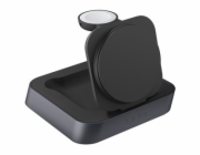 ZENS Nightstand Charger Pro 2 - Stojan pro bezdrátové napájení + AC napájecí adaptér - 20 Watt - Apple Fast Charge (bezdrátové nabíjení (15 W), bezdrátové nabíjení (5W)) - černá