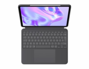 Logitech Combo Touch - Klávesnice a pouzdro - s trackpad - podsvícená - Apple Smart connector - AZERTY - francouzská - grafit - pro Apple 13-inch iPad Pro M4 Wi-Fi, M4 Wi-Fi + Cellular