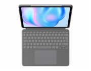 Logitech Combo Touch - Klávesnice a pouzdro - s trackpad - podsvícení - Apple Smart connector - AZERTY - francouzská - oxfordská šedá - pro Apple 13-inch iPad Air (M2, M3)