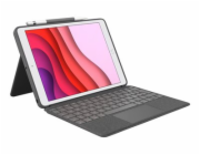 Logitech Combo Touch - Klávesnice a pouzdro - s trackpad - podsvícení - Apple Smart connector - QWERTY - Skandinávské (dánština/finština/norština/švédština) - oxfordská šedá - pro Apple 10.9-inch iPad