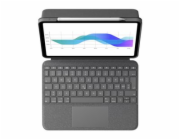 Logitech Folio Touch - Klávesnice a pouzdro - s trackpad - podsvícená - Apple Smart connector - QWERTZ - švýcarská - oxfordská šedá - pro Apple 10.9-inch iPad Air (4. generace, 5. generace)