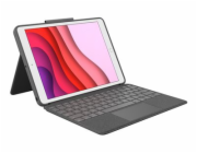 Logitech Combo Touch - Klávesnice a pouzdro - s trackpad - podsvícení - Apple Smart connector - QWERTZ - švýcarská - grafit - pro Apple 10.2-inch iPad (7. generace, 8. generace, 9. generace)