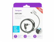 Targus DEFCON Ultimate - Bezpečnostní kabelový zámek - univerzální klíč, s adaptabilní hlavou zámku - stříbrná - 2 m