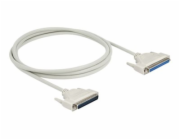 Delock - Sériová prodlužovací šňůra - DB-37 (M) do DB-37 (F) - 2 m - křídlové šrouby - béžová