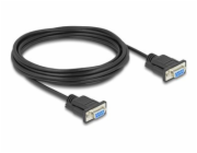 Delock - Sériový kabel - DB-9 (F) do DB-9 (F) - 5 m - krídlové šrouby, podporuje sériové rozhraní RS-232 - cerná