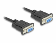 Delock - Sériový kabel RS-232 - DB-9 (F) šroubovací do DB-9 (F) šroubovací - 50 cm - 5 mm - černá