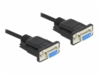 Delock - Sériový kabel - DB-9 (F) do DB-9 (F) - 3 m - krí...