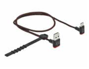 Delock Kabel EASY-USB 2.0 Typ-A samec na USB Type-C™ samec pravoúhlý nahoru / dolů 0,5 m černý