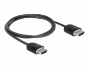 Delock Premium - Prémiově vysoká rychlost - kabel HDMI s ethernetem - HDMI s piny (male) do HDMI s piny (male) - 5 m - trojnásobně stíněná kroucená dvoulinka - černá - podporuje 4K, podpora Dolby DTS-