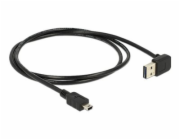 Delock EASY-USB - Kabel USB - mini-USB typ B (M) do USB (M) - USB 2.0 - 1 m - 90° konektor - černá