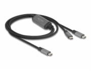 Delock - USB kabel - 24 pin USB-C (M) do 24 pin USB-C (M) - 20 V - 5 A - 1.2 m - USB napájení (100W), podpora Power Delivery 3.0, pouze napájení - šedá, cerná