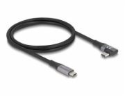 Delock - USB kabel - 24 pin USB-C (M) rovné do 24 pin USB-C (M) levý/pravý úhel - USB 3.2 / Thunderbolt 3 - 48 V - 5 A - 1 m - technologie Extended Power Range (EPR), napájení USB (240 W), rychlost pr