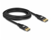 Delock - Kabel DisplayPort - DisplayPort (M) do DisplayPort (M) - DisplayPort 1.4 - 3 m - podpora 8K60Hz (7680 x 4320), až 32,4 Gbps prenosová rychlost, pozlacené kontakty - cerná