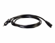 C2G Non-Polarised Power Cord - Elektrický kabel - power IEC 60320 C7 do power CEE 7/7 (M) - AC 250 V - 3 m - lisovaný - černá - Evropa