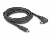 Delock Kabel USB 5 Gbps, ze zástrčky USB Type-C™ na zástrčky USB Type-C™, pravoúhlý levý / pravý 2 m 4K PD 60 W