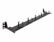 Delock - Kabel vedení pro správu kabelu ve skříni - černá - 1U - 19"