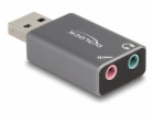 Delock - Adaptér USB-A/jack sluchátek - USB s piny (male)...
