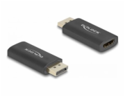 Delock - Video adaptér - DisplayPort s piny (male) do HDMI se zdířkami (female) - černá - aktivní, podpora HDR10