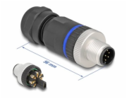 Delock - Konektor k napájení - 8pinový M12-A (M) - 30 V - 2 A - cerná