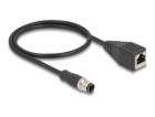 Delock - Sítový kabel - 4 piny M12 (M) do RJ-45 (F) - 50 ...