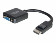 C2G 8in DisplayPort to VGA Adapter - DP to VGA Adapter Converter - Black - M/F - Kabel DisplayPort - DisplayPort (M) do HD-15 (VGA) (F) - 20.32 cm - opatřený západkou - černá