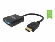 VISION Professional - Video adaptér - HDMI s piny (male) do HD-15 (VGA) se zdířkami (female) - 23 cm - černá - podpora 1080p