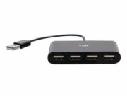 C2G 4-Port USB Hub - USB 2.0 Hub - USB Multiport Hub - 480Mbps - Rozbočovač - 4 x USB 2.0 - desktop