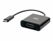 C2G 4K USB C to HDMI Adapter - 4K 60Hz - Video adaptér - 24 pin USB-C s piny (male) do HDMI se zdířkami (female) - černá - podporuje 4K