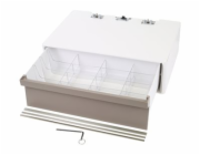 Ergotron CareFit Pro - Upevňovací komponent (dělicí příčka do zásuvky, obkladové desky, uzemnění zásuvky) - uzamykatelný - bílá, teplá šedá - lze připevnit na vozík